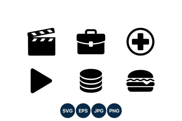 Clapperboard Briefcase Medical Cross