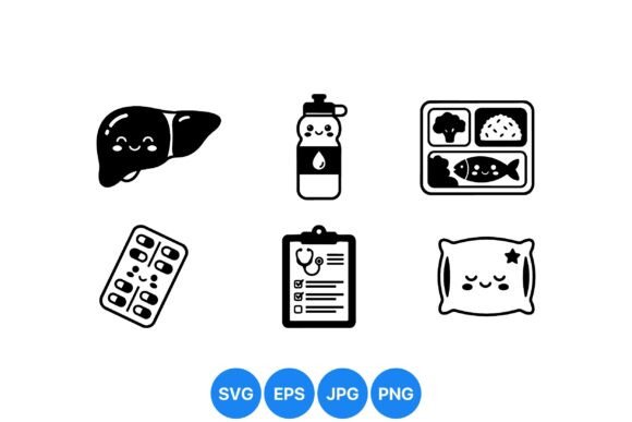 Cute Health Care Icons SVG