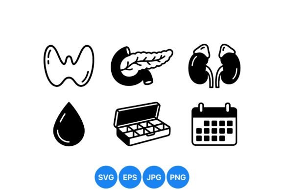 Human Organ Medical Icons Set