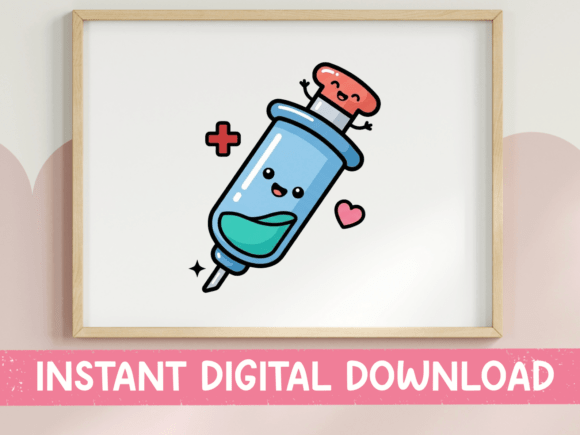 Kawaii Syringe Cute Medical Character