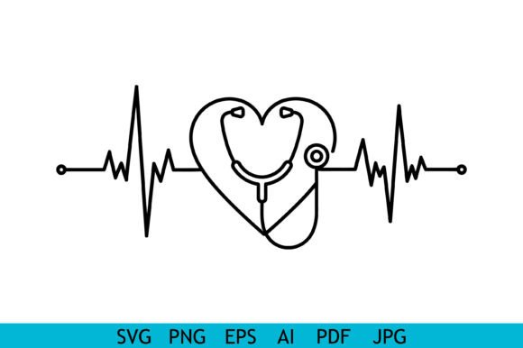 Medical Heart ECG Line Icon