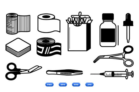 Medical Supplies Icon Set