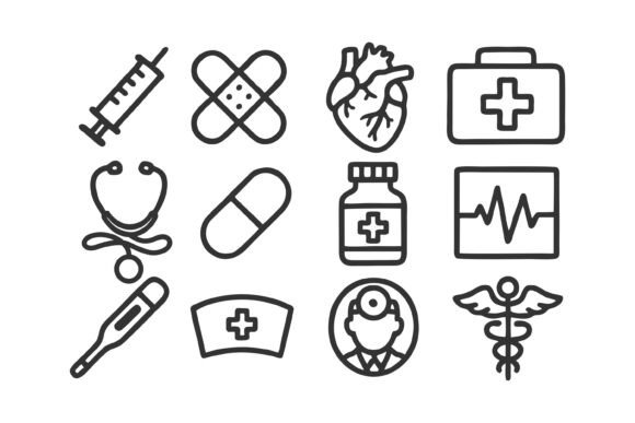 Modern Medical Icons: Clean, Calm, and Craft-Ready