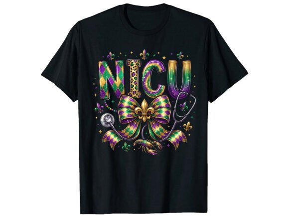 NICU Nurse Mardi Gras T-Shirt