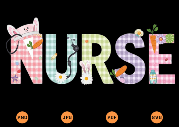 Nurse Easter PNG Bunny T Shirt