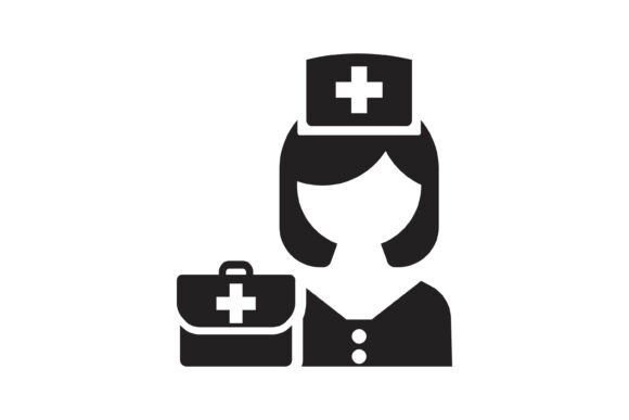 Nurse Icon Flat Vector