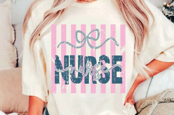 Preppy Nurse Striped PNG, Nursing