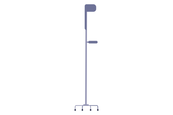 Quad Cane Icon: Walking Aid Medical Supp