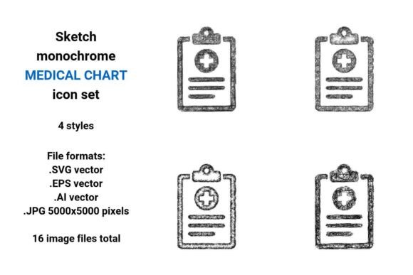 Sketch Medical Chart Icon Set